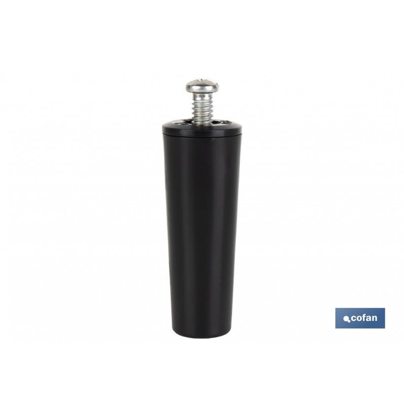 TOPE PERSIANA 60 MM NEGRO CON TORNILLO M-6