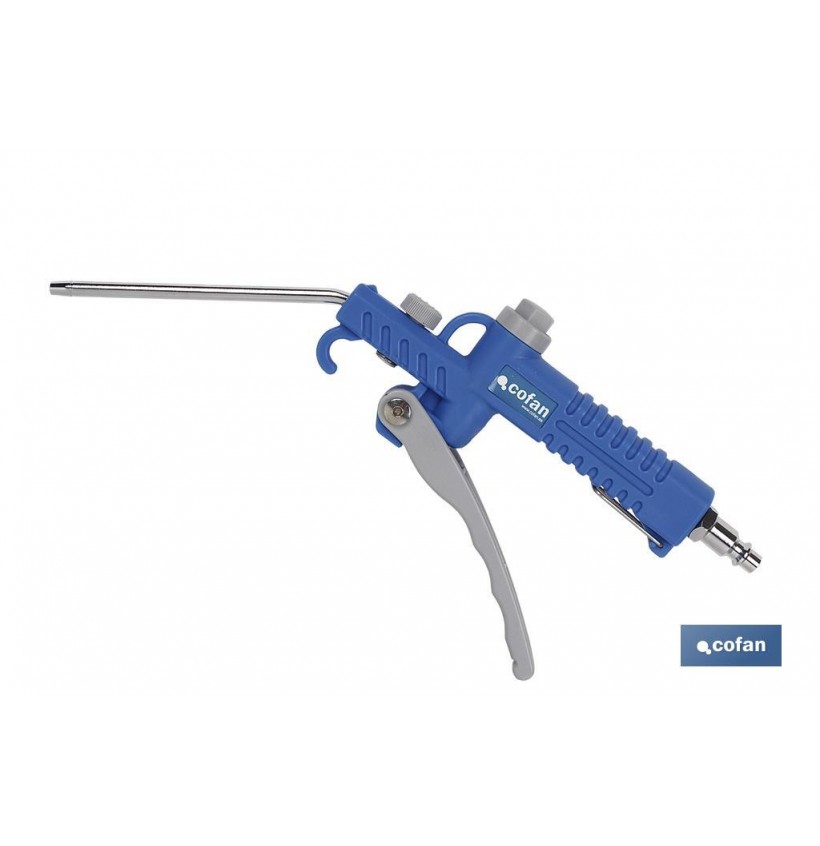 PISTOLA SOPLAR PLASTICO LARGA 110mm.