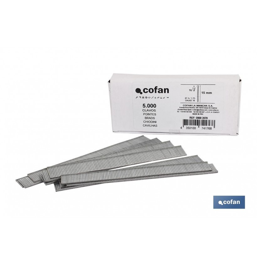 CAJA DE CLAVOS TG/25 - 1 x 1,25 (5.000 PCS)