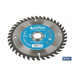 DISCO DE SIERRA CIRCULAR PARA MADERA Ø150 X 2,5 X 20 MM, 40 DIENTES