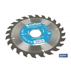 DISCO DE SIERRA CIRCULAR PARA MADERA Ø160 X 2,5 X 30 MM, 24 DIENTES
