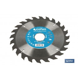 DISCO DE SIERRA CIRCULAR PARA MADERA Ø180 X 2,5 X 30 MM, 24 DIENTES