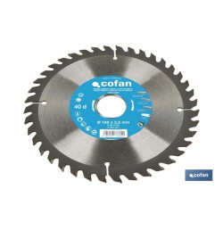 DISCO DE SIERRA CIRCULAR PARA MADERA Ø180 X 2,5 X 30 MM, 40 DIENTES