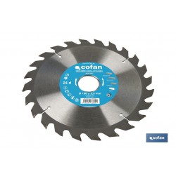 DISCO DE SIERRA CIRCULAR PARA MADERA Ø190 X 2,5 X 30 MM, 24 DIENTES