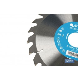 DISCO DE SIERRA CIRCULAR PARA MADERA Ø190 X 2,5 X 30 MM, 24 DIENTES