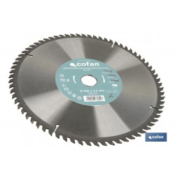 DISCO DE SIERRA INGLETADORA PARA MADERA CON INSERTOS DE METAL DURO Ø300 X 3,2 X 30 MM, 72 DIENTES