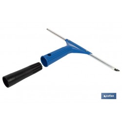 LIMPIACRISTALES  METAL Y ABS  27 CM CON ADAPTADOR