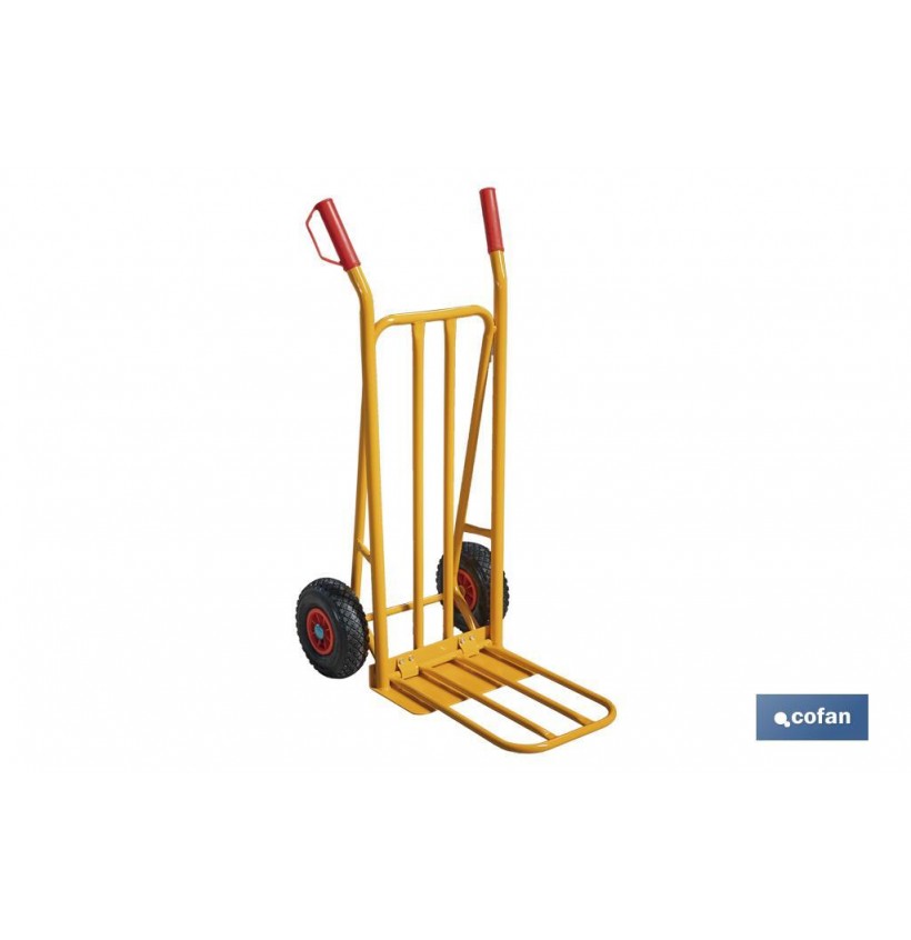 CARRETILLA ALMACÉN PALA ANCHA PLEGABLE 1160X510X780 MM