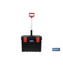 CAJA DE HERRAMIENTAS HEAVY DUTY CON ASA TELESCÓPICA Y RUEDAS 530 x 355 x 390 MM