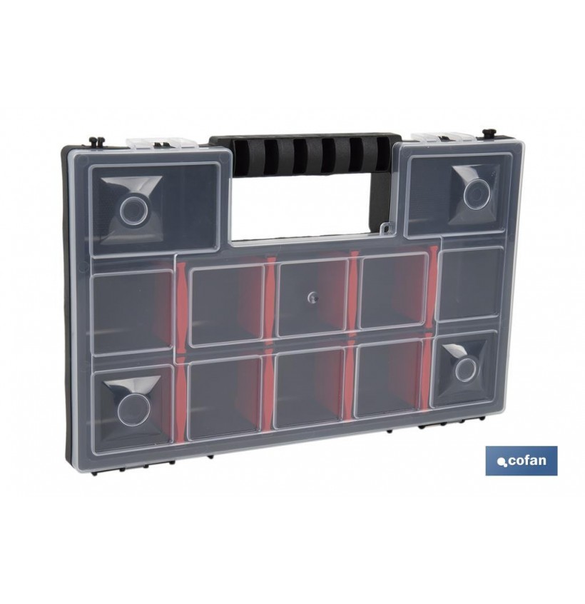 ESTUCHE ORGANIZADOR 12 COMPARTIMENTOS 287 X 186 X 50 MM