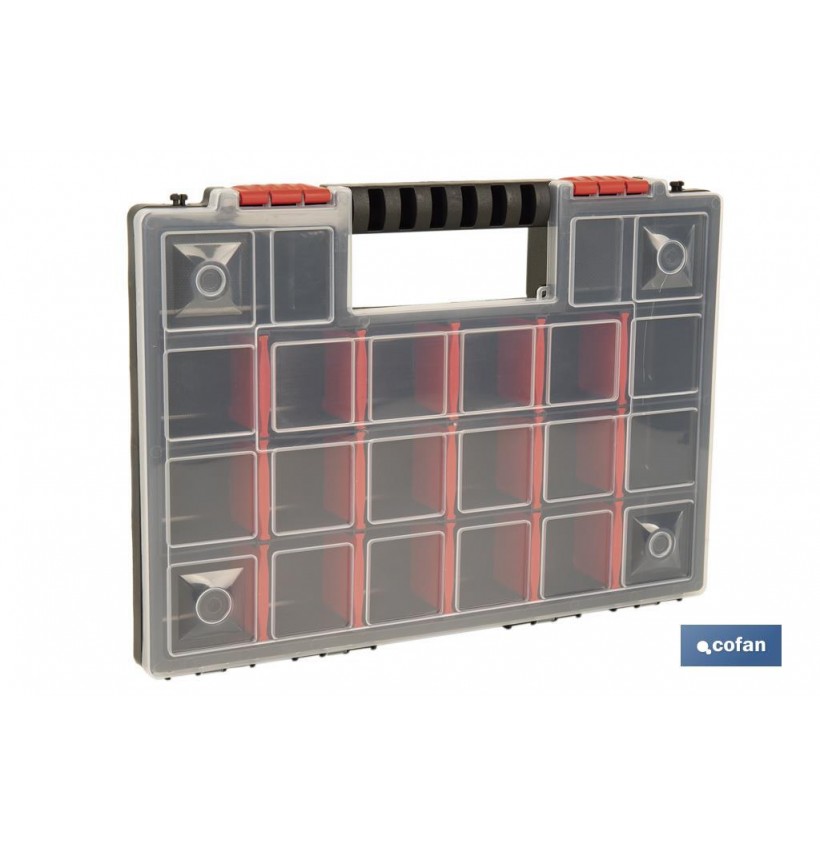 ESTUCHE ORGANIZADOR 20 COMPARTIMENTOS 344 X 249 X 50 MM