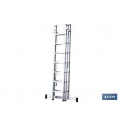 ESCALERA ALUMINIO TRIPLE 9 PELDAÑOS 2,50 + 2,50 + 2,50 M