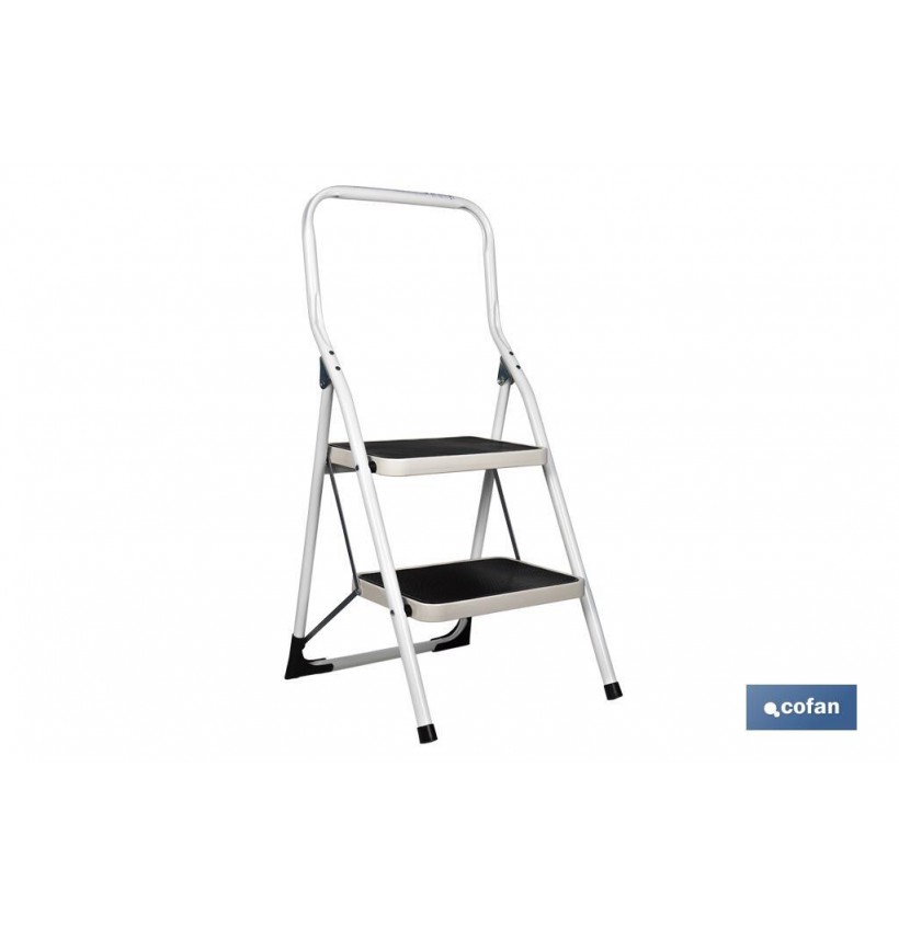 ESCALERA DOMÉSTICA ACERO 2 PELDAÑOS ALTURA 46 CM