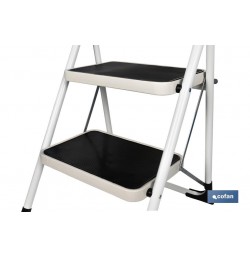 ESCALERA DOMÉSTICA ACERO 2 PELDAÑOS ALTURA 46 CM