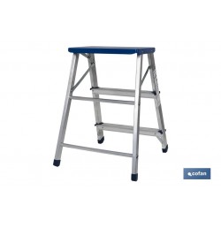 TABURETE ALUMINIO 3 PELDAÑOS Y 0,67 M ALTURA