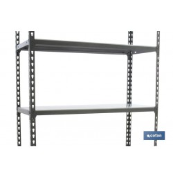 ESTANTERÍA ANTRACITA 5 BALDAS DE ACERO GALVANIZADO 1800 X 900 X 400 MM