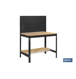 BANCO DE TRABAJO CON PANEL ANTRACITA MADERA L-910 MM