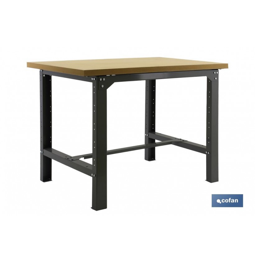 BANCO DE TRABAJO MADERA ANTRACITA L-1800 MM
