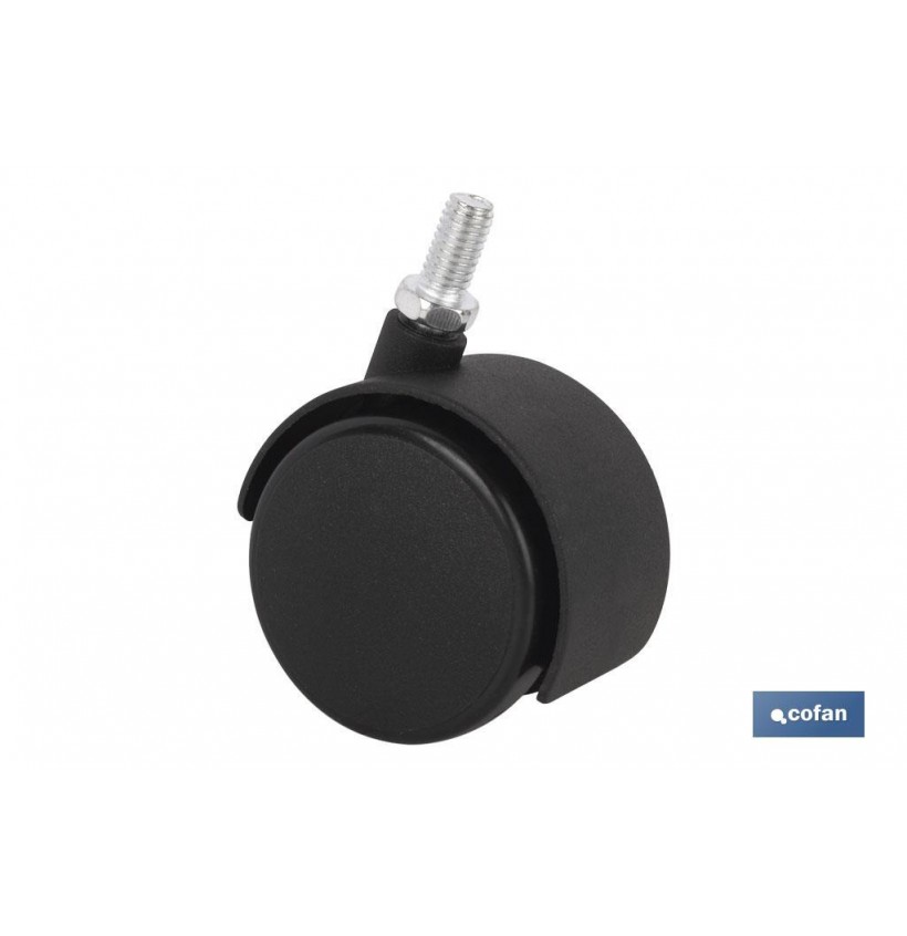 RUEDA PLASTIC Ø40MM TORNILLO 8X15