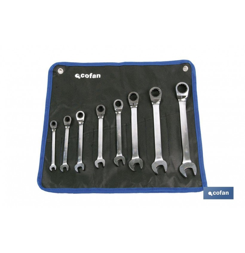 SET 8 LLAVES DE CARRACA MIXTA