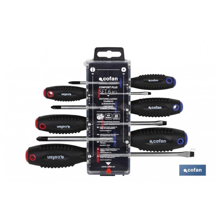 DISPLAY DESTORNILLADORES PLANO-PHILLIPS 6 PCS.