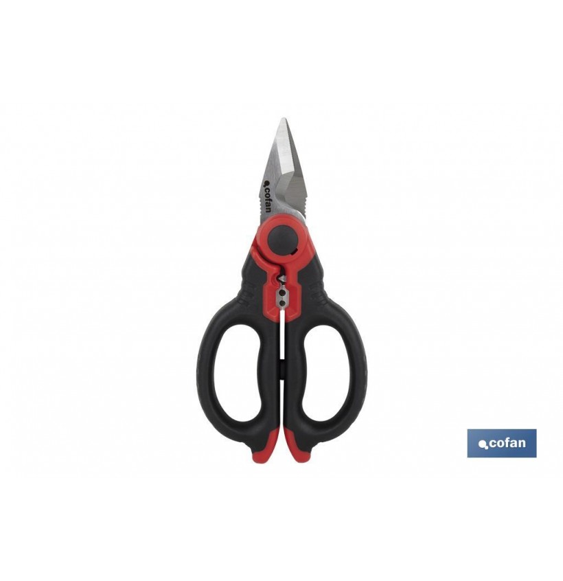 TIJERAS ELECTRICISTA PROFESIONAL 160mm (pelacables/crimpar)