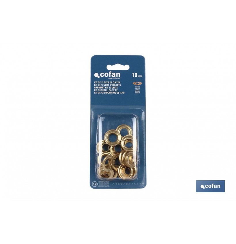 KIT DE 12 SETS DE OJETES 10 MM