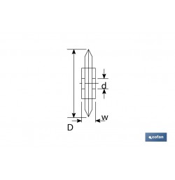 CUCHILLA RECAMBIO 19X6,2  ALU, CU, INOX