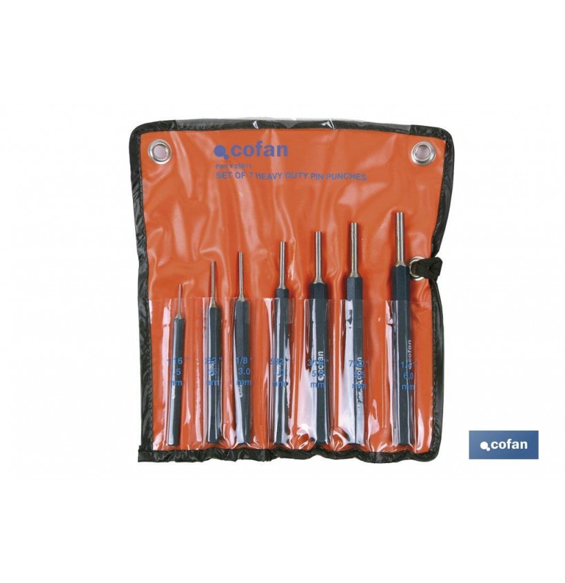 CONJUNTO 7 PCS BOTADOR CILINDRICO 1,5-6 MM