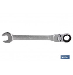 LLAVE COMBINADA ARTICULADA 180º DE CARRACA 16MM