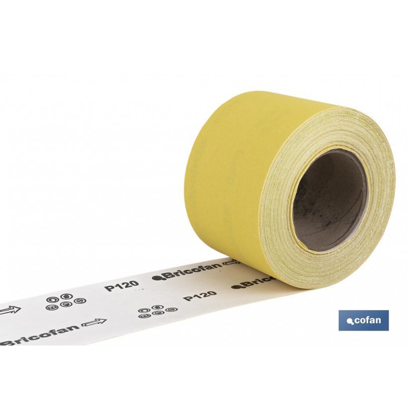 ROLLO LIJA DE PAPEL 100 X 25 M. G.120