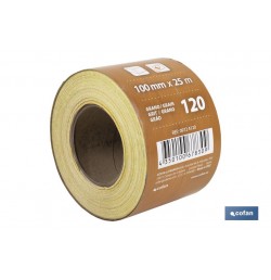 ROLLO LIJA DE PAPEL 100 X 25 M. G.120