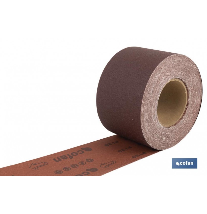 ROLLO LIJA TELA UNIVERSAL 100 X 25 M. G.120