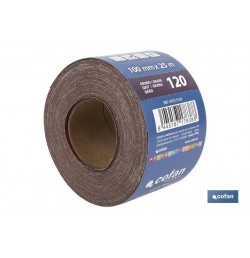 ROLLO LIJA TELA UNIVERSAL 100 X 25 M. G.120