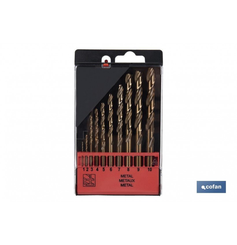 ESTUCHE BROCAS HSS-CO - MEDIDAS: 1 - 10 mm (10 pcs.)