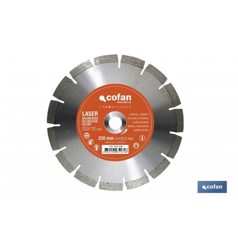 DISCO DIAMANTE CANTERO SILENCIOSO 230MM