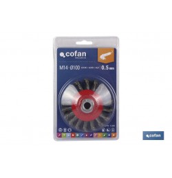 CEPILLO OBLICUO TRENZADO M14 Ø100 ACERO 0.5mm