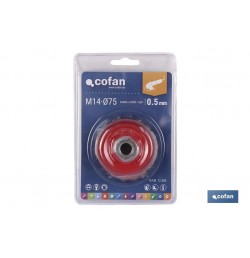 CEPILLO COPA TRENZADO M14 Ø125 ACERO 0.3mm