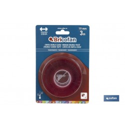 CINTA DOBLE CARA EXTRAFUERTE BRICOFAN 19 MM X 3 M
