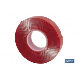 CINTA DOBLE CARA EXTRAFUERTE BRICOFAN 19 MM X 10 M