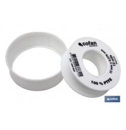 ROLLO 12 MTS CINTA PTFE DE 12mm X 0,076mm venta unitaria