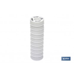 ROLLO 12 MTS CINTA PTFE DE 12mm X 0,076mm venta unitaria
