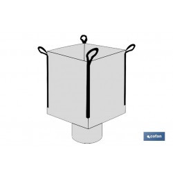 BIG BAG ESCOMBROS 90X90X90CMS BLANCO C/VALV.DESCARGA