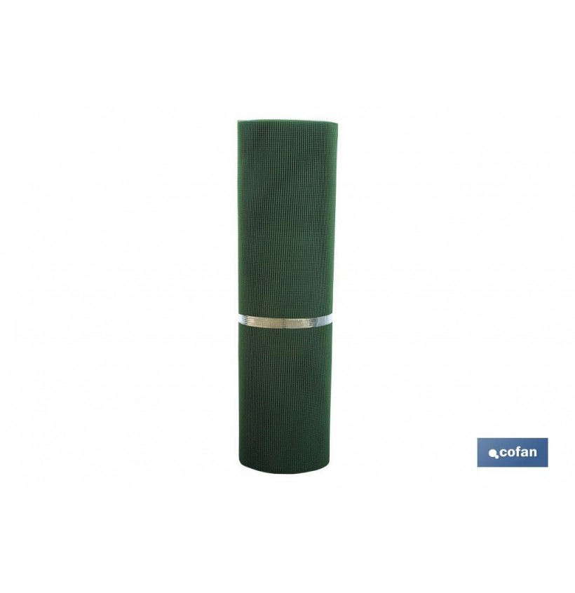 MALLA PLAST. CUADRADA JARDIN 5mm VERDE 1x25m