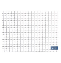 MALLA PLAST. CUADRADA JARDIN 5mm BLANCO 1x25m