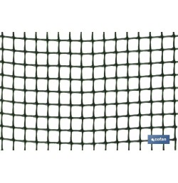 MALLA PLAST. CUADRADA JARDIN 10mm VERDE 1x25m