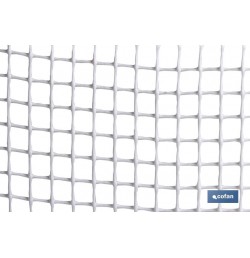 MALLA PLAST. CUADRADA JARDIN 10mm BLANCO 1x25m