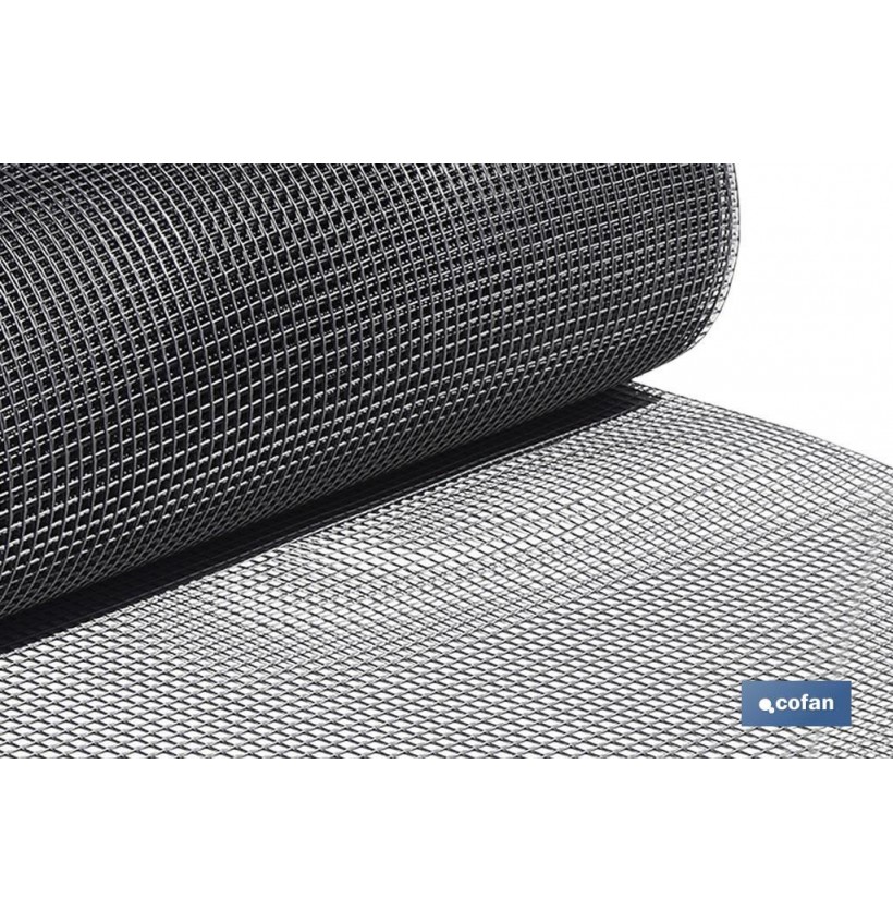 MALLA PLAST. CUADRADA JARDIN 10mm GRIS PLATA 1x25m