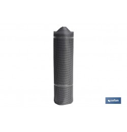 MALLA PLAST. CUADRADA JARDIN 10mm GRIS PLATA 1x25m