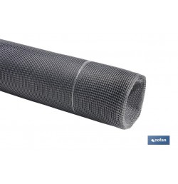 MALLA PLAST. CUADRADA JARDIN 10mm GRIS PLATA 1x25m